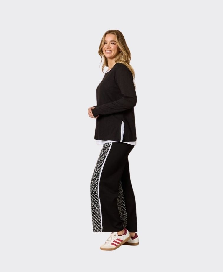 Threadz Top Alicia 2 in 1 - Black