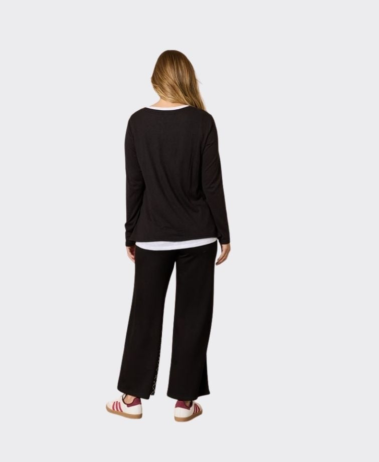 Threadz Top Alicia 2 in 1 - Black