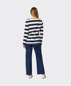 Threadz Tee From The Heart Stripe - Navy/Ivory