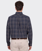 Thomas Cook Shirt L/S Adam 2 Pocket - Navy/Tan