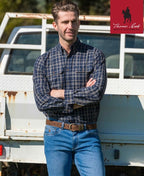 Thomas Cook Shirt L/S Adam 2 Pocket - Navy/Tan