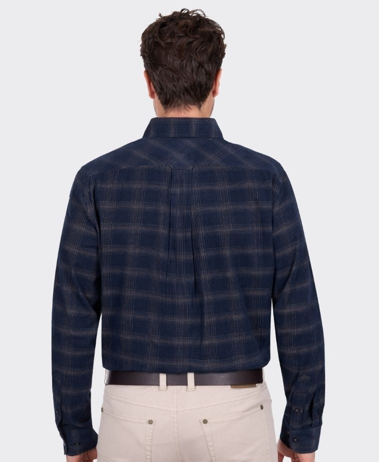 Thomas Cook Shirt L/S Ronald Thermal - Navy/Tan