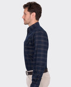 Thomas Cook Shirt L/S Ronald Thermal - Navy/Tan