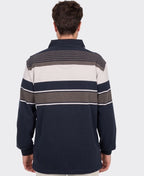 Thomas Cook Sweat Bryan Stripe Rugby - Navy/Dark Tan