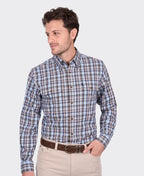 Thomas Cook Shirt L/S Jonathan 2 Pocket - Blue/Multi