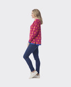 Orientique Knit Jumper Reversible Crew - Spot Orange