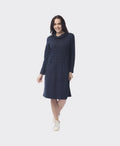 Orientique Dress Cowl Neck Textured Maluku - Print