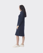 Orientique Dress Cowl Neck Textured Maluku - Print