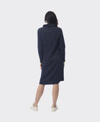 Orientique Dress Cowl Neck Textured Maluku - Print