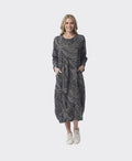 Orientique Dress Yoke/Pleat Benin - Print