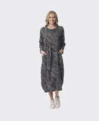 Orientique Dress Yoke/Pleat Benin - Print