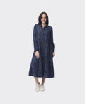 Orientique Dress Midi Collar Button Thru Tabriz - Print