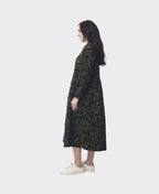 Orientique Dress Midi Collar Button Thru Congo - Print