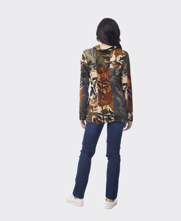 Orientique Top Crossover Neck Dagomba - Print