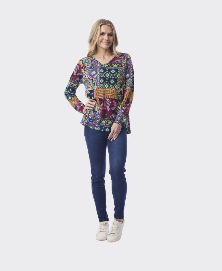 Orientique Tee Contemporary Vee Aubusson - Print