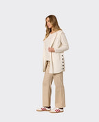 Threadz Vest Ollie Side Button - Ivory