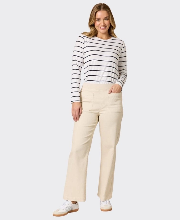 Threadz Jean Carpenter Stretch Leg - Chalk
