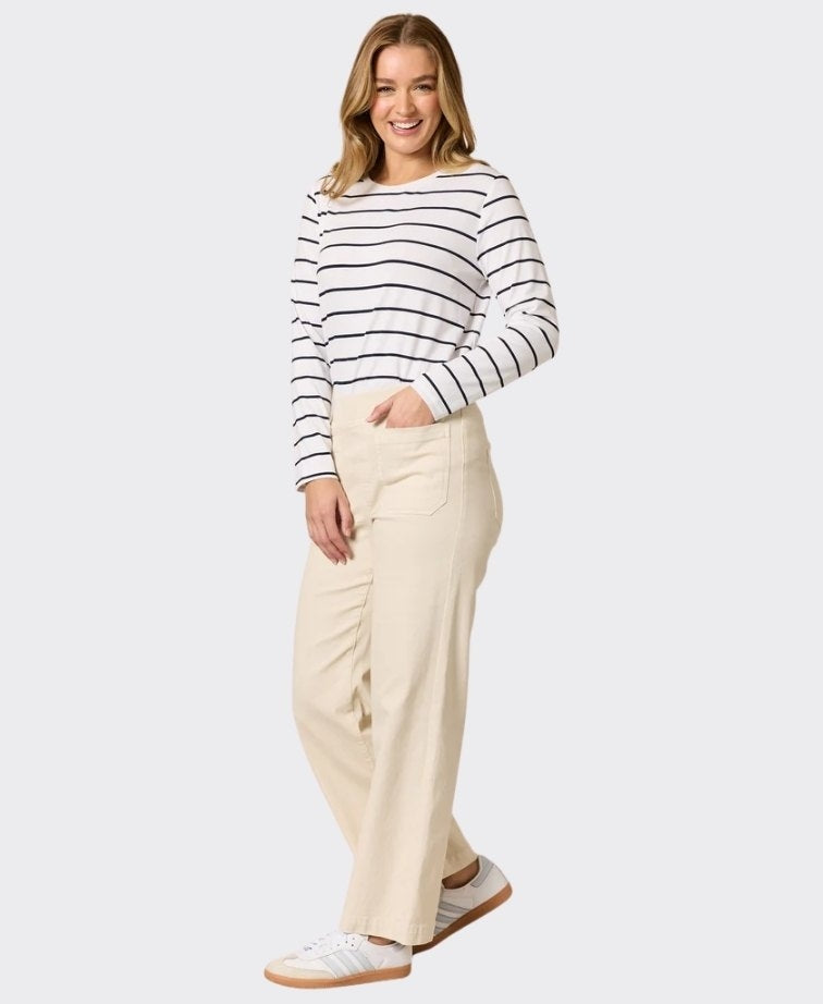 Threadz Jean Carpenter Stretch Leg - Chalk