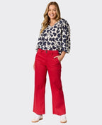 Threadz Top Luna Heart - Navy/Ivory