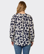 Threadz Top Luna Heart - Navy/Ivory