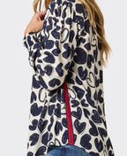 Threadz Top Luna Heart - Navy/Ivory