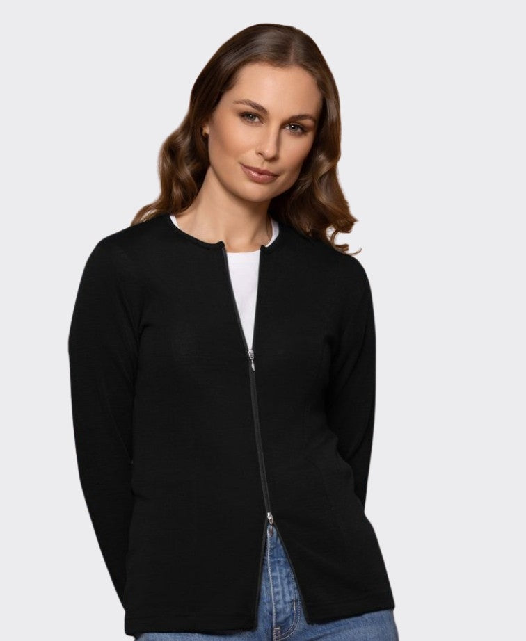 Bay Road Merino Womens Catherine Cardi - Black