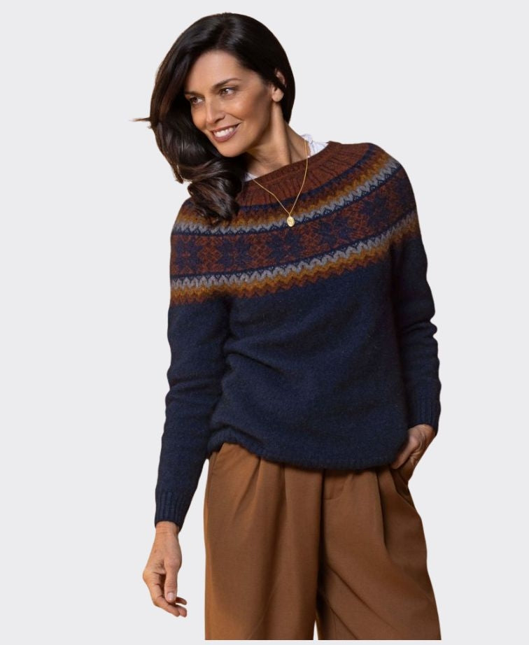Noble Wilde Womens Norwdarn Sweater - Maritime Base