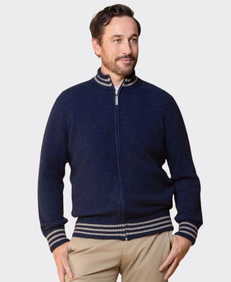 Noble Wilde Mens Massey Jacket - Maritime/Oyster