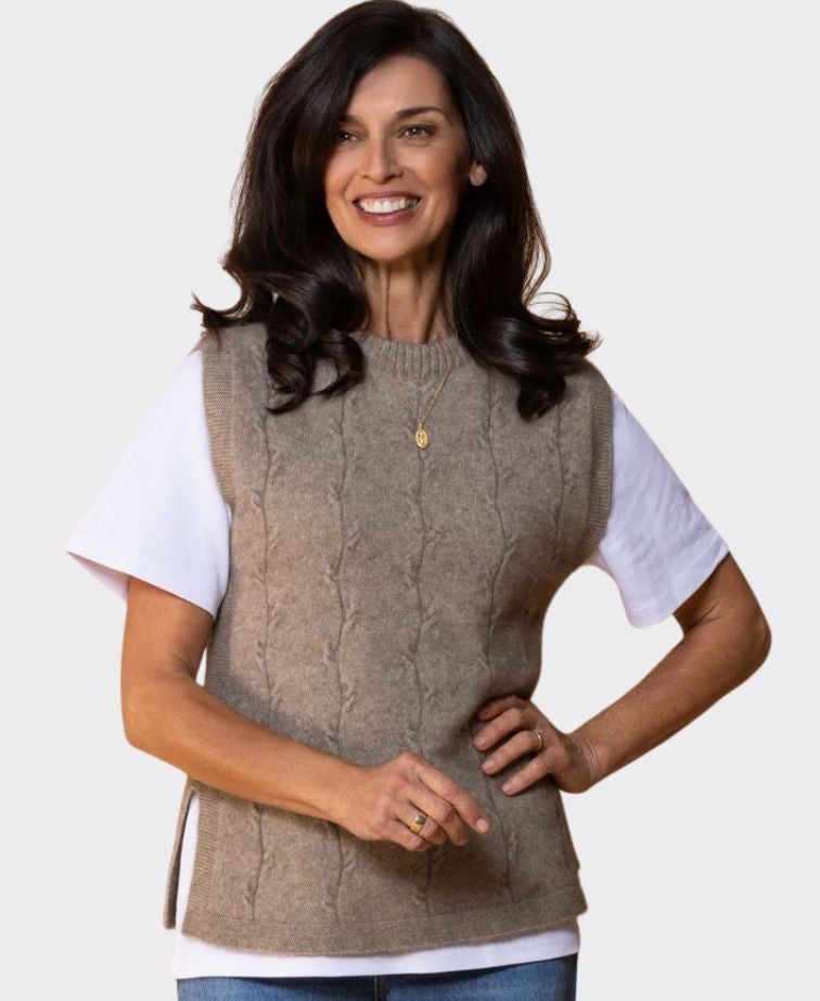 Noble Wilde Womens Laurel Vest - Oyster