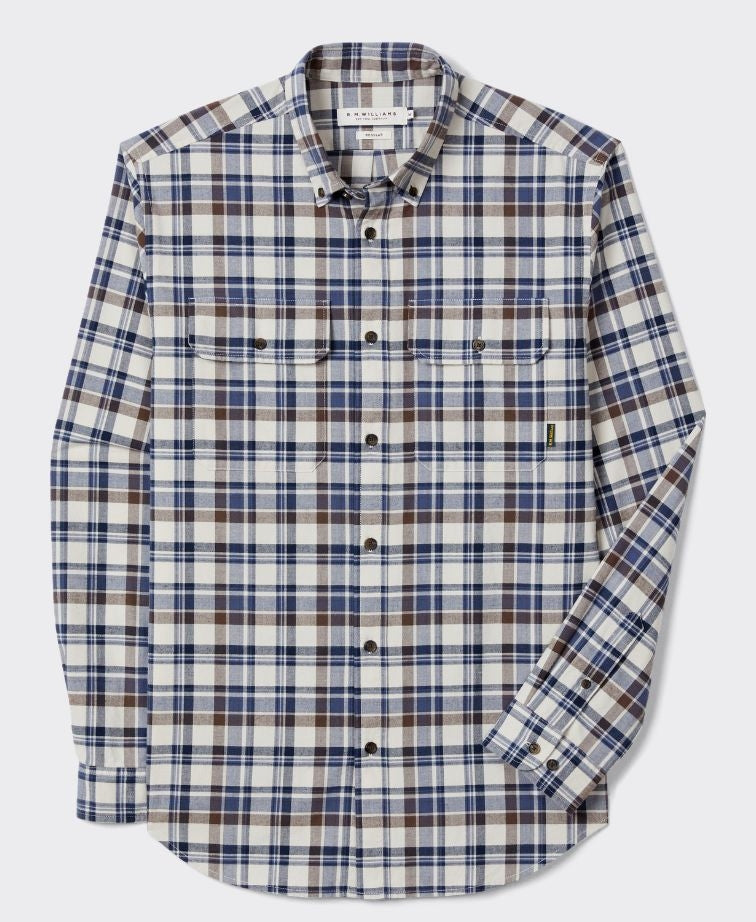 RMW Orion Brushed Check Shirt - Terracotta