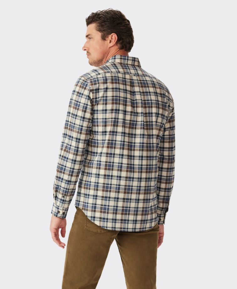 RMW Orion Brushed Check Shirt - Terracotta