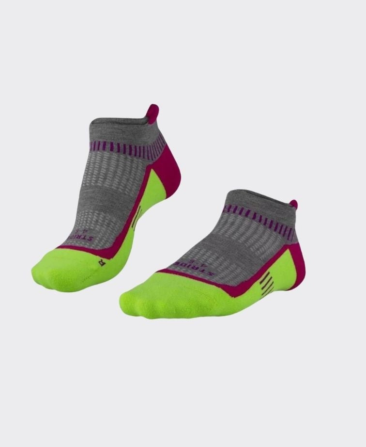Falke Sock Stride Hidden - Grey/NeonYellow