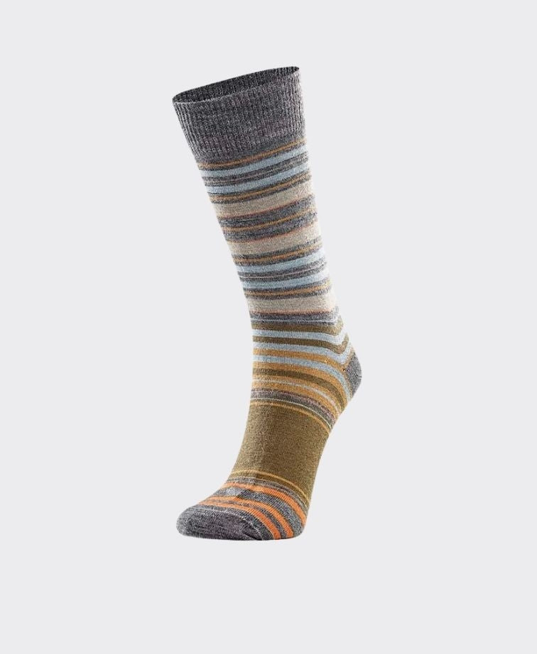 Norsewear Sock Varied Stripe - Grey Mix