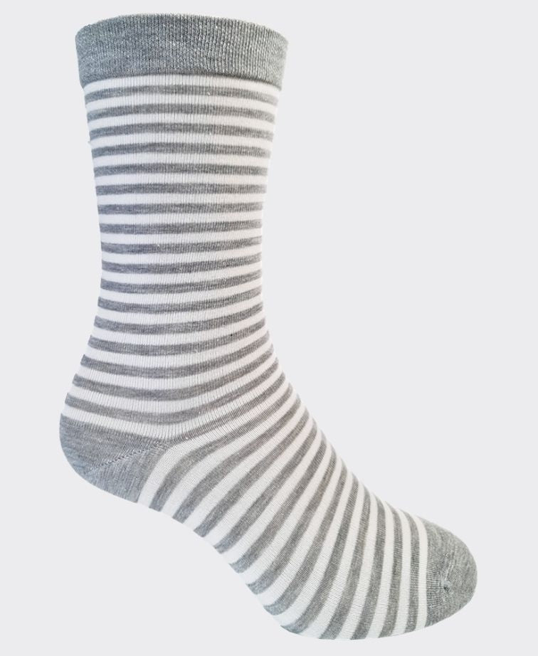 DS Classic Crew Stripe - Grey/White