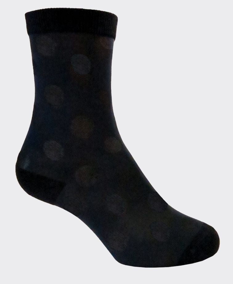 DS Classic Crew Mesh Dot - Blueberry