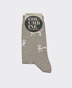 Columbine Cotton Poodles Crew - Light Grey