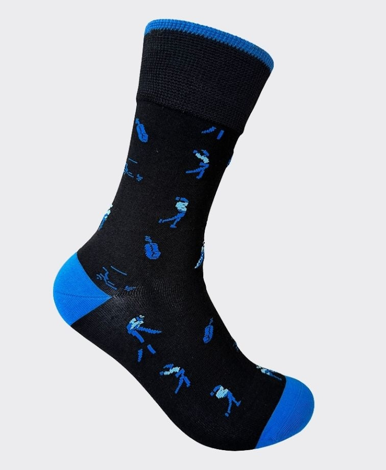 DS Mens Cotton Bamboo Golf Socks - Black