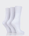 Gentle Grip Plain Cotton Socks 3 Pack - White
