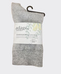 Adage Comfort Cotton Crew Socks - Grey Marle