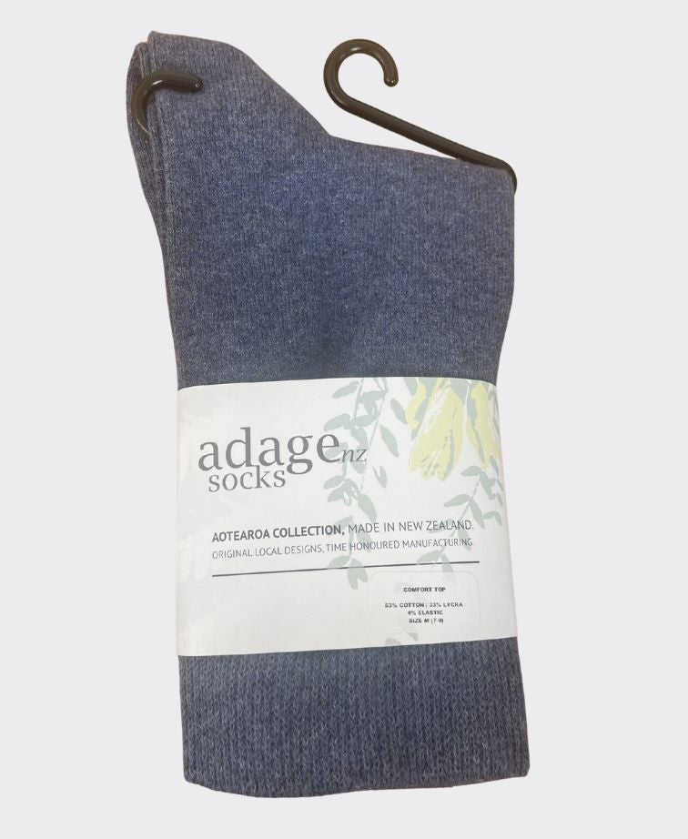 Adage Comfort Cotton Crew Socks - Eventide Blue