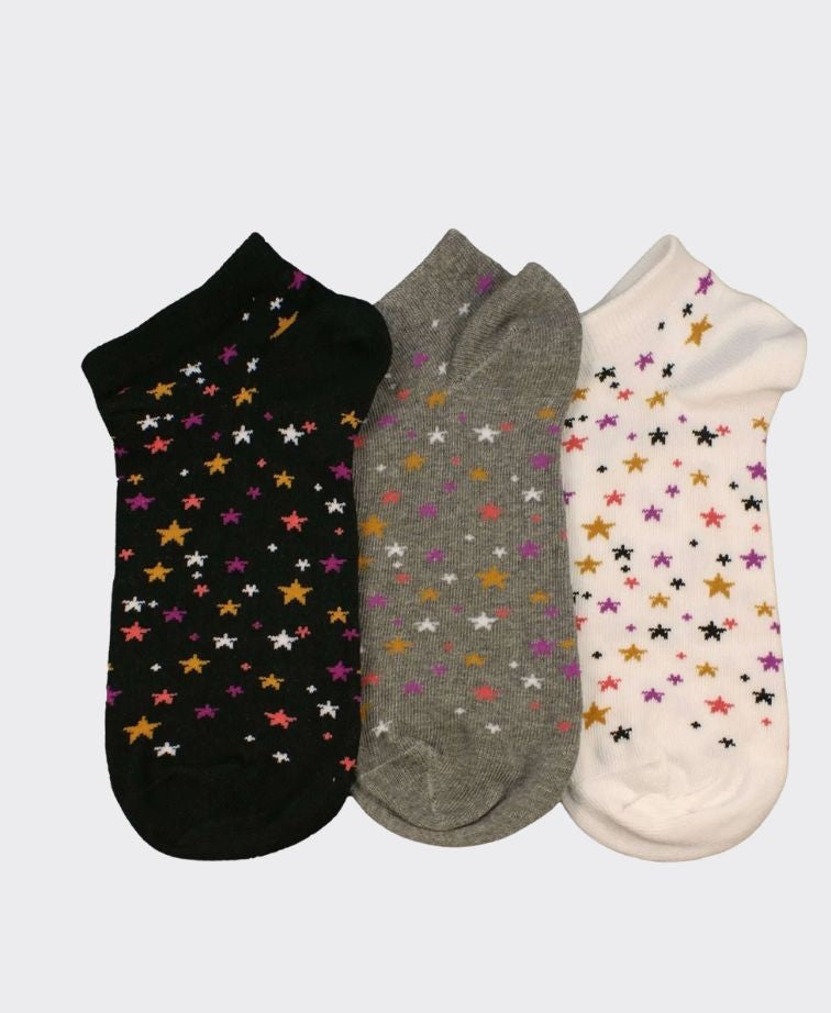 Columbine Stars 3pk Liner - Blk/Grey/White