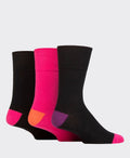 Gentle Grip Colourburst Sock - Blk/Pink/Purple