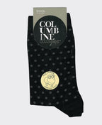 Columbine Merino Crew Spot - Black/Grey