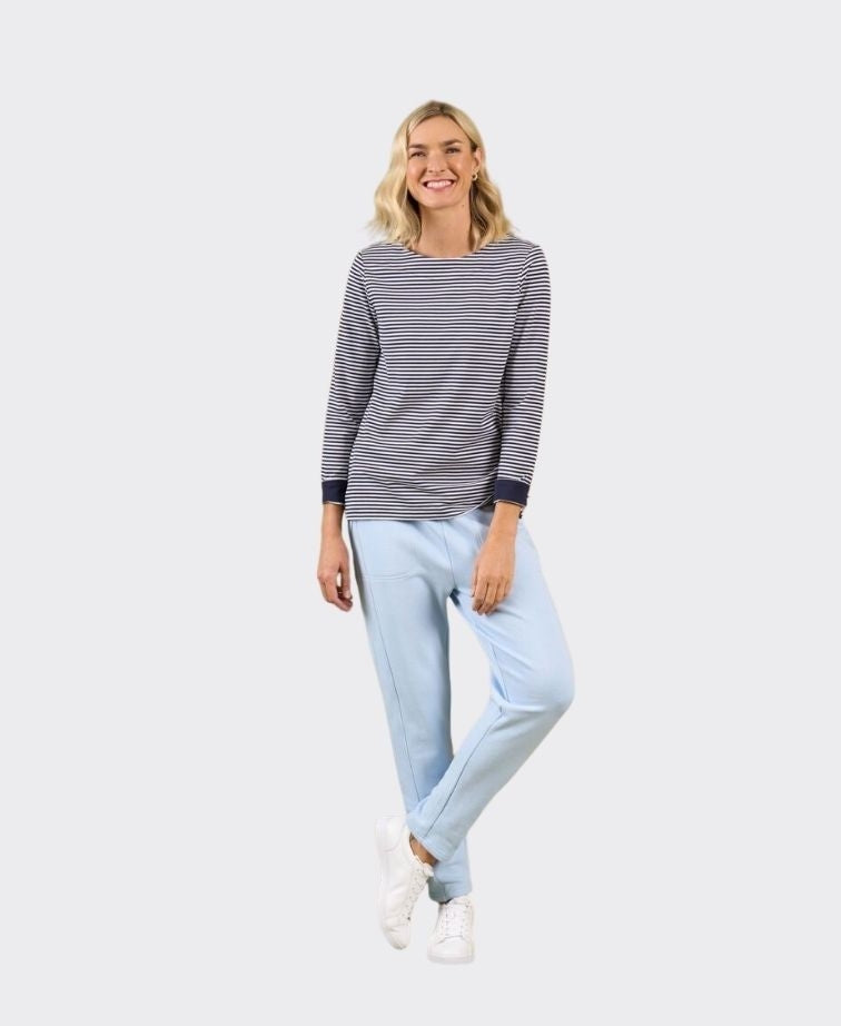 Charlie Jane Top Moana Stripe - Midnight Stripe