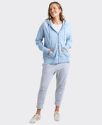 Elm Hoodie Lydia Zip - Pale Blue Marle