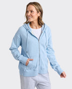 Elm Hoodie Lydia Zip - Pale Blue Marle