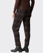 Esplanade Trousers Adjustable Cuff Ponti - Chocolate Check