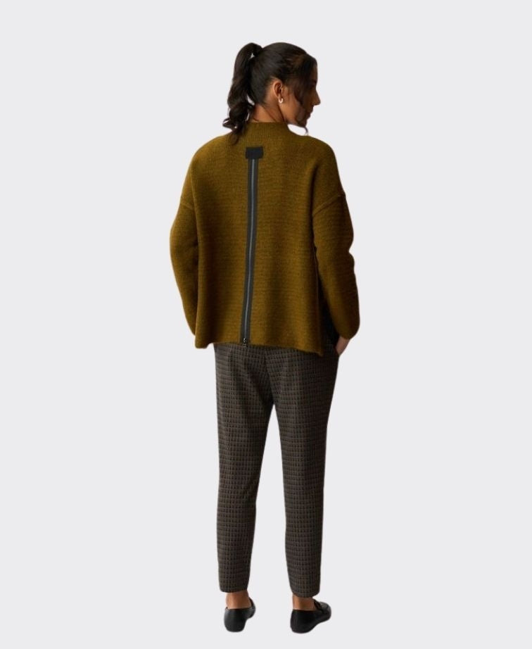 Esplanade Trousers Adjustable Cuff Ponti - Gridlock