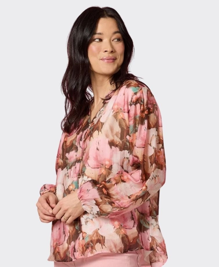 Gordon Smith Top Dakota Print Lined - Blush Multi
