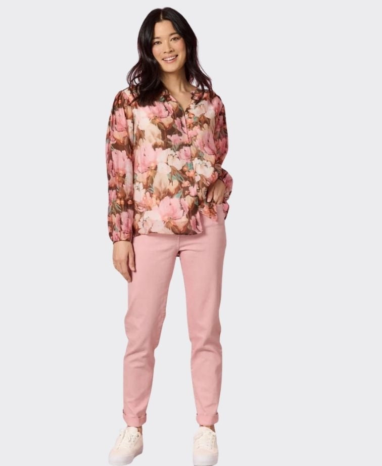 Gordon Smith Top Dakota Print Lined - Blush Multi